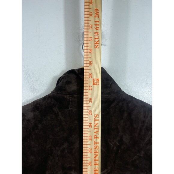 FACONNABLE Vest  XL Khaki Tan/Brown Leather Reversible Full Zip Quilted - Picture 9 of 10